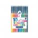 The photo shows a set of Staedtler Colouring Pens & Pencils, along with a pack of 10 Tri+ Color Fibre Tip Pens in a variety of assorted colors. The vibrant hues and sturdy design of the pens and pencils make them perfect for any creative project.