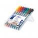 Staedtler Lumocolour Pen Permanent Fine Assorted (Pack of 8) 318-WP8 ST32369