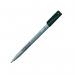 The picture features a pack of 10 Staedtler OHP Markers, with a non-permanent fine black Staedtler Lumocolour Pen included. The markers have a slim design and the pen has a fine point for precise writing. The pack also includes a transparent case for storage.