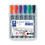 This image shows a pack of Staedtler Flipchart markers in assorted colors. The markers have a flip-top design and are sitting neatly in a row. The bright colors stand out against the white background, making them perfect for presentations or brainstorming sessions.