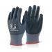Beeswift Nitrile PU Mix Coated Gloves BlackGrey Size Small BF1S STA224349614