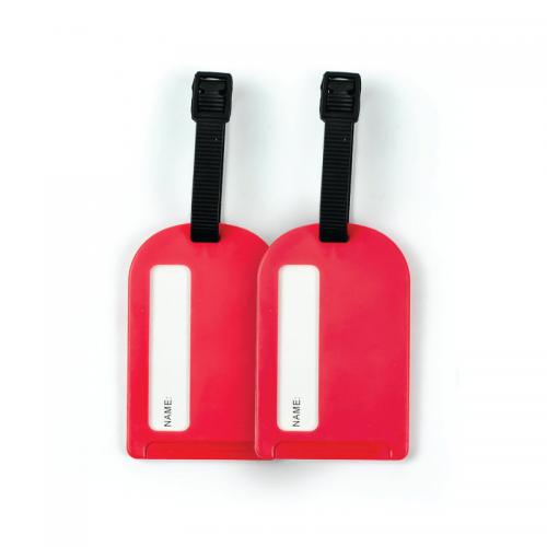 Status Travel Luggage Tags Red (Pack of 2) SLUGGAGETAG2 STS19521