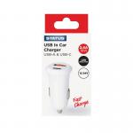 Status In Car Charger USB AC 12v White S2USBACCC1PK6 STS19562