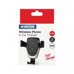 Status Wireless Phone Car Charger 15W Black SBWCC1PK6 STS21639