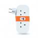 Status 2 Way Euro Travel Socket 1.4 Metre S2W1.4MUSBEU1 STS22466