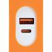 Status 2 Way Euro Travel Socket 1.4 Metre S2W1.4MUSBEU1 STS22466