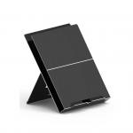 Standivarius ETRA Premium Ergonomic Laptop Stand with Pivotable Document Holder, Portable, Sturdy and Durable, Lifetime Warranty, Black ST10711E-B