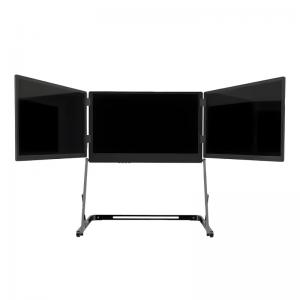 Standivarius Doxa Pro 3 Portable Triple Monitor on Stand, Ergonomic,