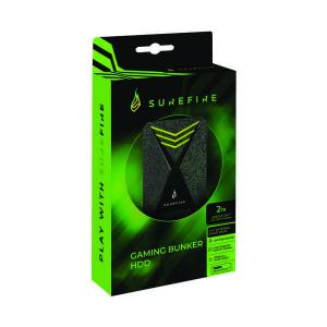 SureFire Bunker Gaming HDD 2.5in USB 3.2 Gen1 2TB Black 50 Games 53682