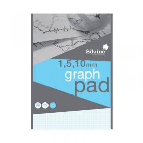 Silvine Graph Pad 110mm 50 Sheets A4 A4GP1510 SV01821