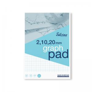 Silvine Graph Pad 21020mm 50 Sheets A4 A4GP21020 SV01822