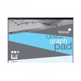 Silvine Graph Pad 1510mm 50 Sheets A3 A3GP1510 SV01826