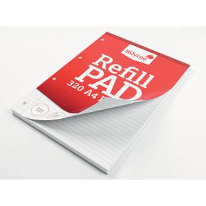 Silvine Refill Pad 320 Pages Ruled with Margin Perforated Punched 4