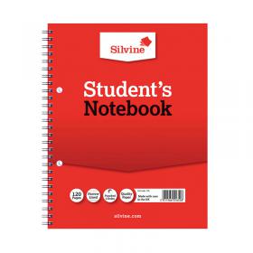 Silvine Feint Ruled Students Notebook 120 Pages 229x178mm (12 Pack) 139 SV41650