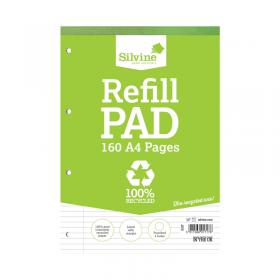 Silvine Everyday Recycled Ruled Refill Pad A4 (6 Pack) RE4FM-T SV41717