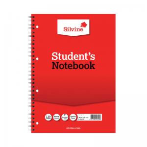 Silvine Feint Ruled Students Notebook 120 Pages A4 12 Pack 141 SV41720