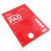Silvine Ruled Margin Punched Headbound Refill Pad 160 Pages A4 Pad (6 Pack) A4RPFM SV41740