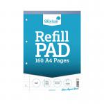 Silvine Narrow Feint Ruled Headbound Refill Pad 160 Pages A4 (6 Pack) A4RPNM SV41760