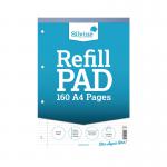 Silvine Narrow Feint Ruled Headbound Refill Pad 160 Pages A4 (6 Pack) A4RPNM SV41760