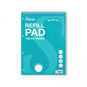 Silvine Narrow Feint Ruled Headbound Refill Pad 160 Pages A4 6 Pack