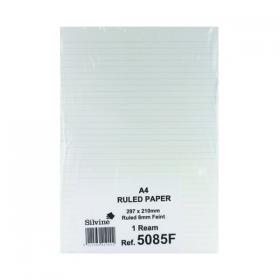 Silvine Feint Ruled Unpunched Fly Paper A4 (Pack of 500) 5085FEINT SV41900