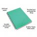 Silvine Luxpad Hardback Wirebound Notebook A4 + (Pack of 6) SPA4FEINT SV41960