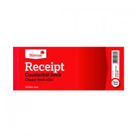 Silvine Receipt Book with Counterfoil 80x202mm (Pack of 36) 233 SV42370