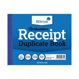 Silvine Carbonless Duplicate Receipt Book 102x127mm (12 Pack) 720-T SV42371