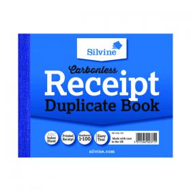 Silvine Carbonless Duplicate Receipt Book 102x127mm (Pack of 12) 720-T SV42371