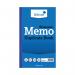 The picture shows a pack of Silvine Duplicate & Triplicate Carbonless Memo Books, each measuring 210x127mm. The books have a dotted-line spine and a blank white cover, and a stack of three carbonless sheets per book. They are neatly arranged in a pack of six.