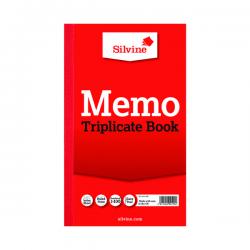 Cheap Stationery Supply of Silvine Triplicate Memo Book 210x127mm (Pack of 6) 605 SV42510 Office Statationery