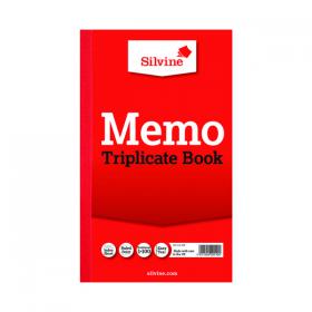 Silvine Triplicate Memo Book 210x127mm (Pack of 6) 605 SV42510