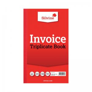 Silvine Triplicate Invoice Book 210X127mm Pack of 6 619 SV42562