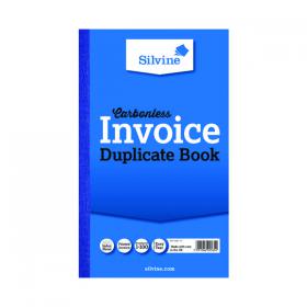 Silvine Carbonless Duplicate Invoice Book 210x127mm (Pack of 6) 711-T SV42565