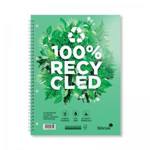 Silvine Premium Recycled Wirebound Notebook A4 Pack of 5 R102 SV42812