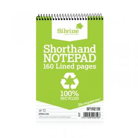 Silvine Everyday Recycled Shorthand Pad 127x203mm (Pack of 12) RE160-T SV42819