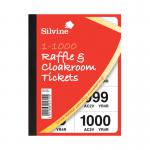 Silvine Cloakroom and Raffle Tickets 1-1000 (6 Pack) CRT1000 SV43330
