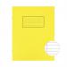 This image shows a pack of 10 Silvine Exercise Books. They are 9 x 7 inches and feature ruled pages. The cover is bright yellow and the brand, Silvine, is clearly displayed. These exercise books are 229x178mm in size, making them perfect for note-taking or homework.