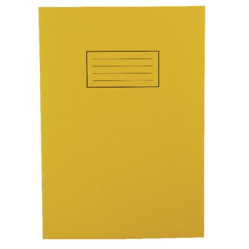 Silvine Exercise Book Ruled with Margin A4 Yellow (Pack SV43510