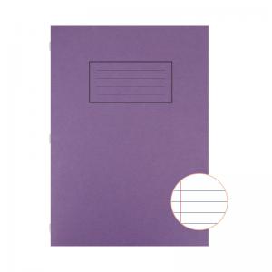Silvine Exercise Book A4 Ruled with Margin Purple 10 Pack EX111