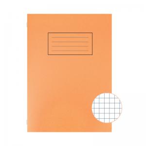 Silvine Exercise Book 5mm Squares A4 Orange Pack of 10 EX113 SV43514