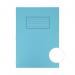 This photo captures a stack of 10 plain blue Silvine A4 exercise books. The vibrant blue color is bold and eye-catching, while the texture of the cover adds a touch of tactile appeal. The books are neatly stacked, showcasing their uniform rectangular shape.