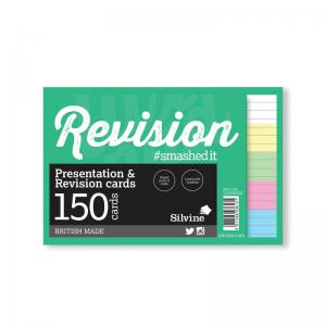 Silvine Revision Presentation Cards Unbound 150 Cards Ruled A6