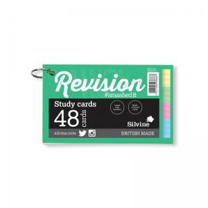 Silvine Luxpad Revision 48 Ringbound Flash Cards Ruled Assorted Pack