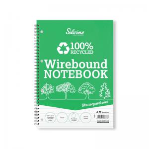 Silvine Everyday Recycled Wirebound Notebook A4 Pack of 12 TWRE80