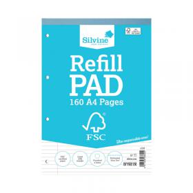 Silvine Envrion Ruled Refill Pad A4 160 Pages (Pack of 5) FSCRP80 SV43690