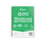 Silvine Recycled Wirebound Notebook Ruled 104 Pages A5 (Pack of 12) TWREA5 SV44153