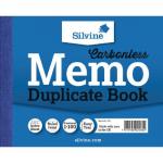 Silvine Carbonless Duplicate Memo Book Ruled Feint Blue 102x127mm (Pack of 5) 703-P