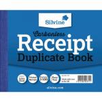Silvine Carbonless Duplicate Receipt Book Blue 102x127mm (Pack of 5) 720-P