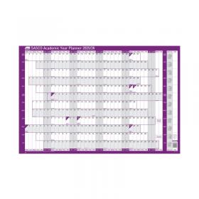 Sasco Academic Year Planner Mounted 2025-26 SY1075325 SY10753